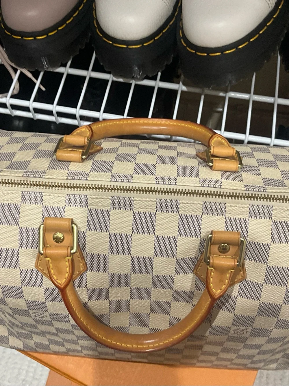 Louis Vuitton Authentic Damier Azur Speedy 35